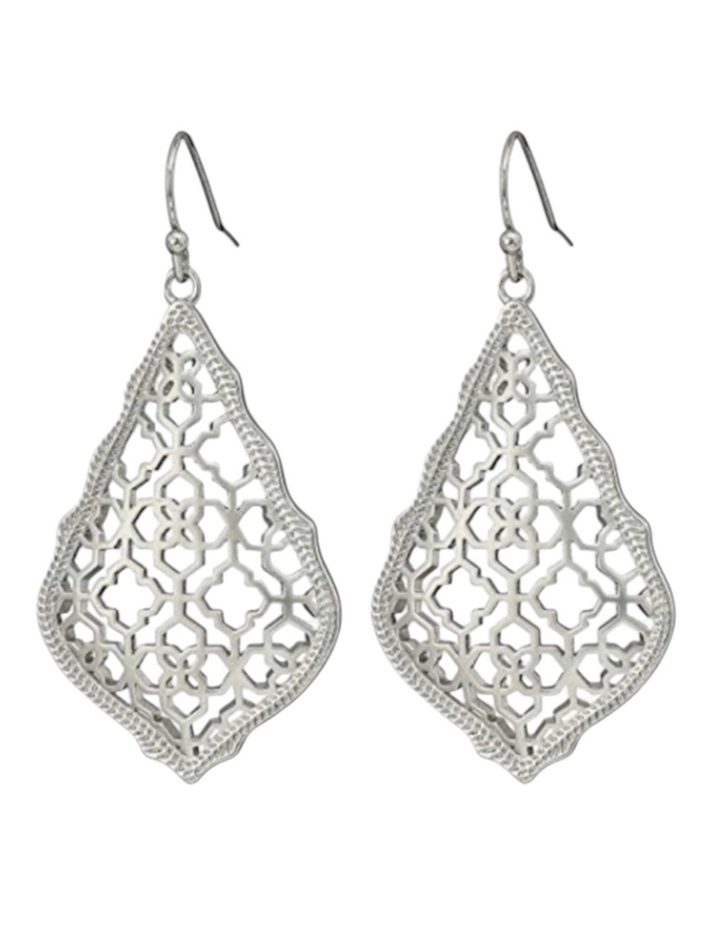 Kendra Scott Addie Drop Earrings in Silver Filigree - Picture 2 of 10